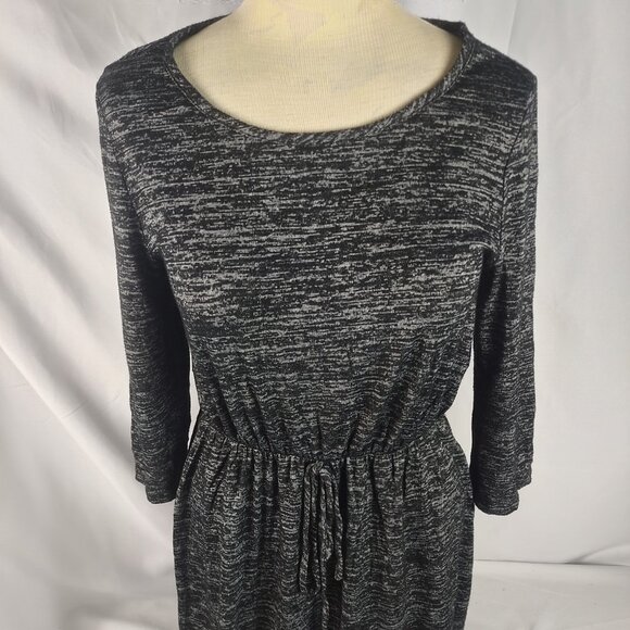 12pm by Mon Ami Womens 3/4 Sleeve Pullover Top Black Long Tail Sz Large - Picture 1 of 9